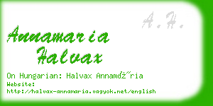 annamaria halvax business card